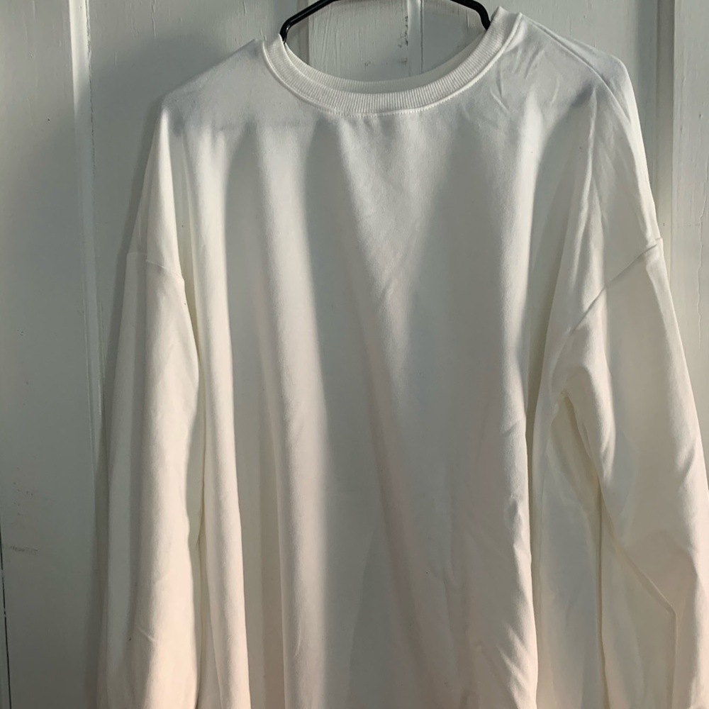Over sized white long sweater